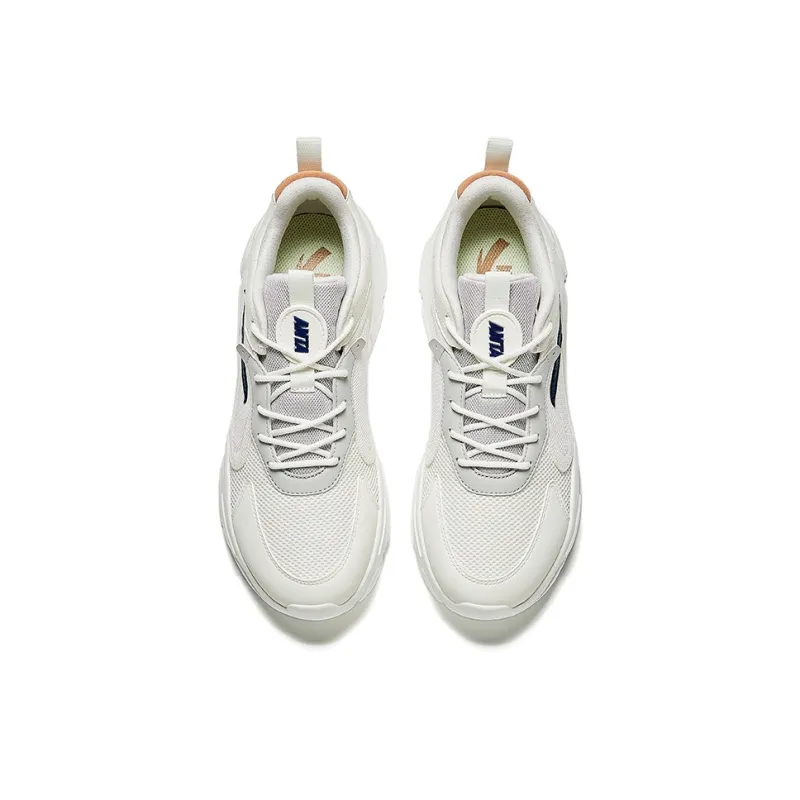 Anta Life Collection Cushioned Slip-Resistant Low-Top Casual Shoes Men's White Blue-2