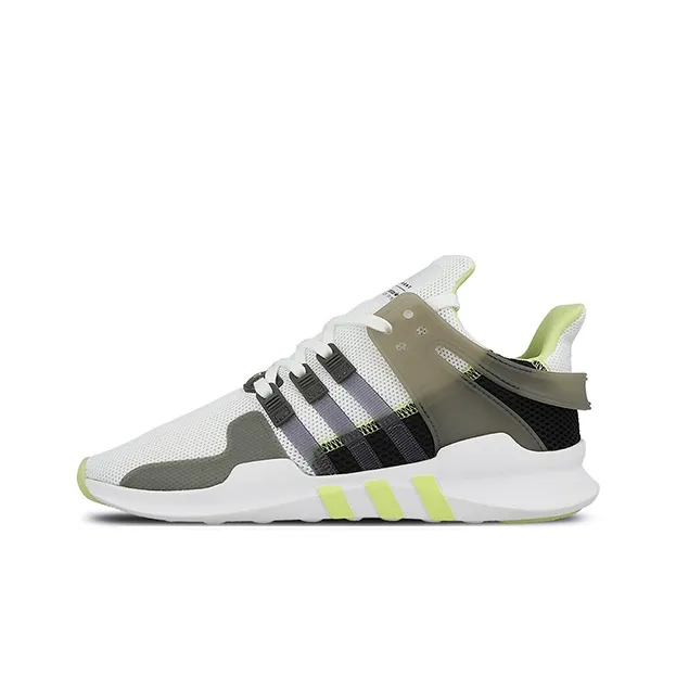 Adidas EQT Support ADV Non slip Lightweight Low Top Running Shoes Women's Gray Yellow-0