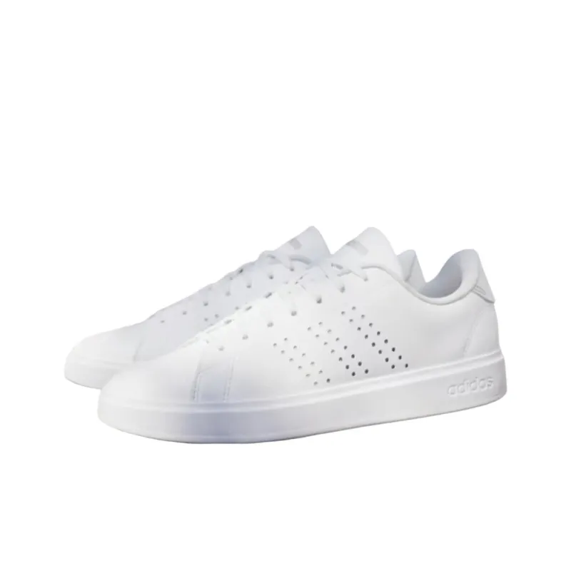 Adidas ADVANTAGE 2.0 Anti Slip Wear Resistant Low Top Skateboard Shoes Women's White Gray Silver-2