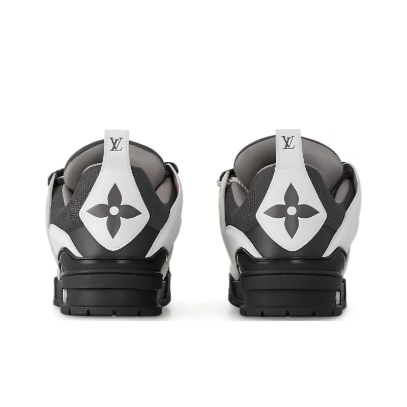 LOUIS VUITTON Skate Low Sneakers Black White-4