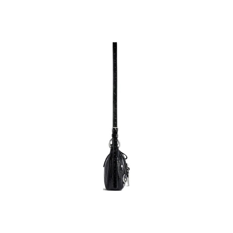 Balenciaga Esse Calfskin Crossbody Bag Shoulder Bag Women's Black-2