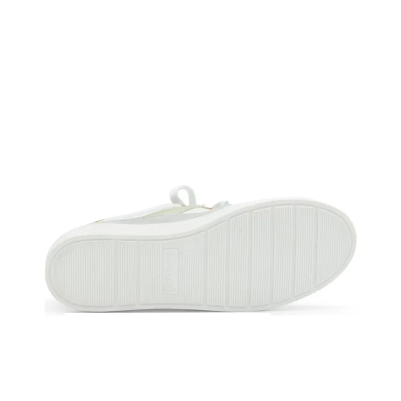 CAPRICE Non-slip Lightweight Low-Top Skateboard Shoes Women's Gray White-4