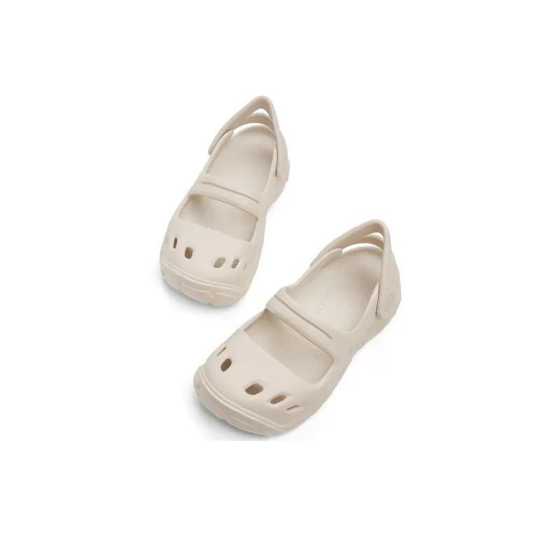 CHARLES&KEITH Small Ck Clogs 4cm Women's Beige/Beige/Black-2