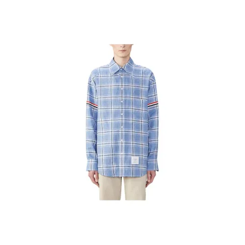 THOM BROWNE Shirts Men Sky Blue