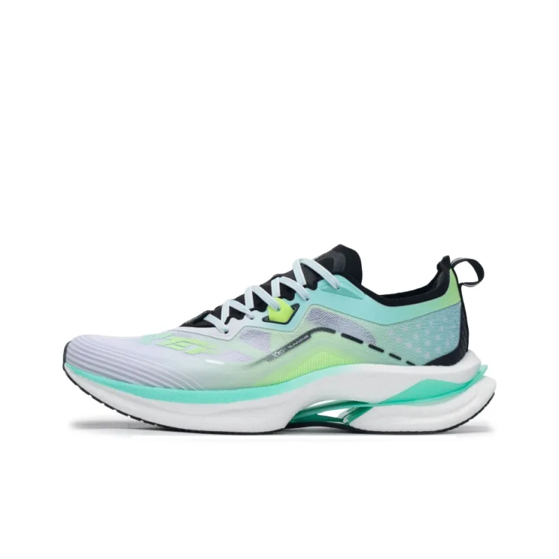 XTEP Cushioning Breathable Rebound Low-Top Casual Running Shoes Men's Green White-0