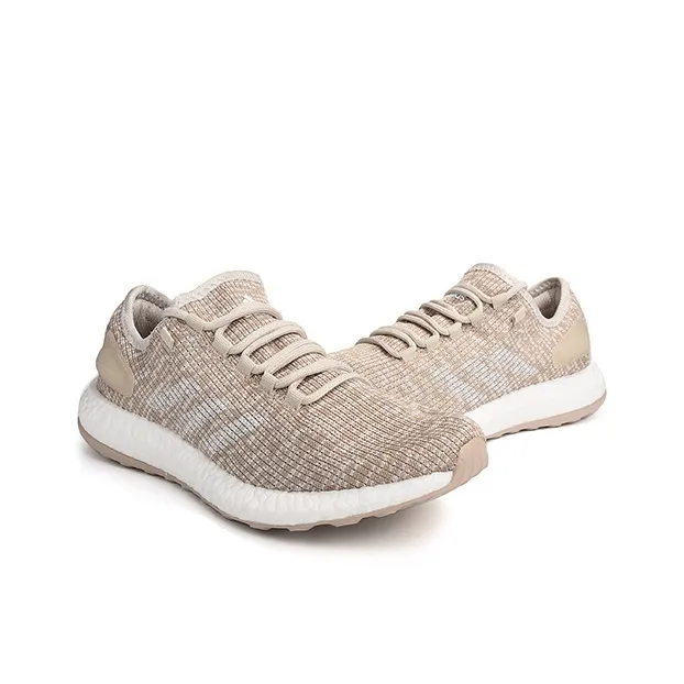 Adidas Pure Boost Cream Coloured White Shoes 'Light White'-3