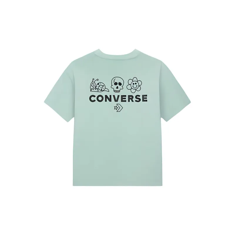Converse Snail Skull Flower T Shirt-1