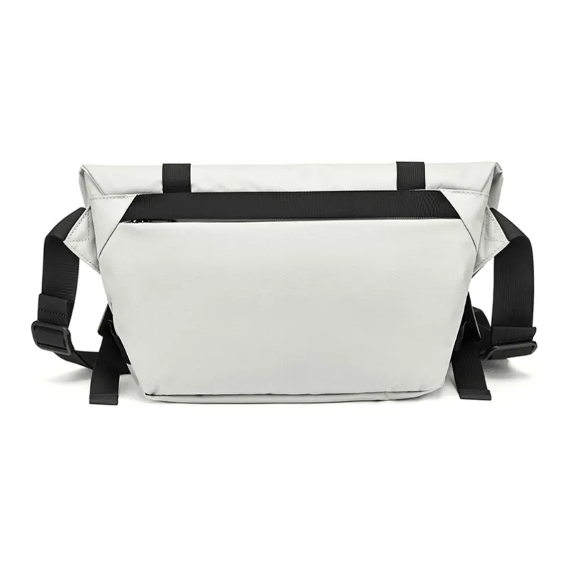 FAIRWHALE PU Biker Style Messenger Bag Shoulder Bag Regular Men's Solid Color-9