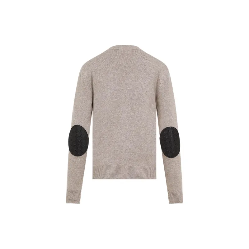Bottega Veneta Intrecciato Leather Patches Jumper-1