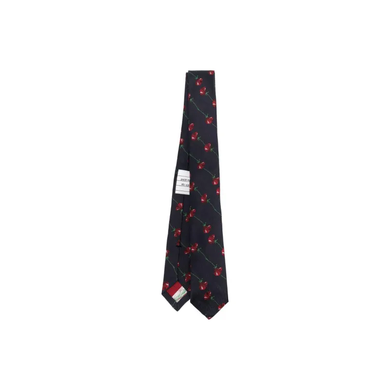 THOM BROWNE Rose Silk Tie-1