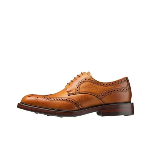 BARKER Dress Shoes Men Low-Top Light Brown