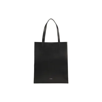 CALVIN KLEIN Cow Leather Totes Handbags Women's Space Black