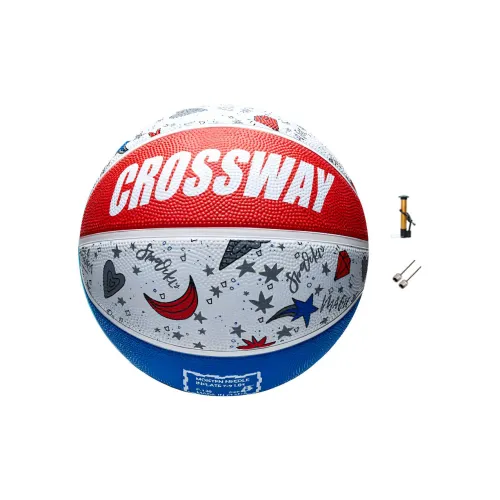 CROSSWAY Rubber Basketball Red Blue White Size 3 Training Kids'