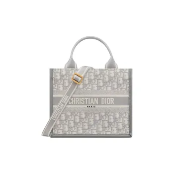 DIOR Cow Leather Tote Bag, Shopping Bag, Crossbody Handbag, Shoulder Bag Trumpets Women's Gray