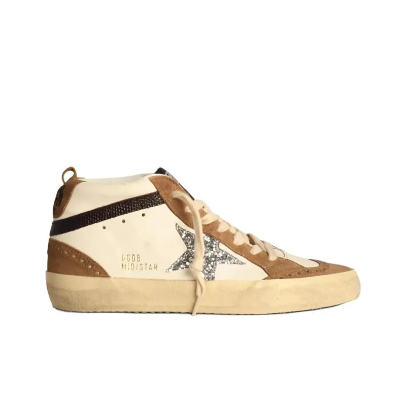 Golden Goose Mid Star Mid Top Skateboard Shoes Women's White-1
