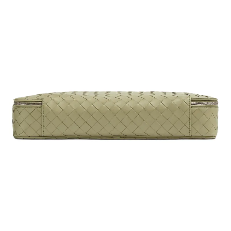 Bottega Veneta Intrecciato Calfskin Storage Bag Medium Size Men's Lime Gray-2