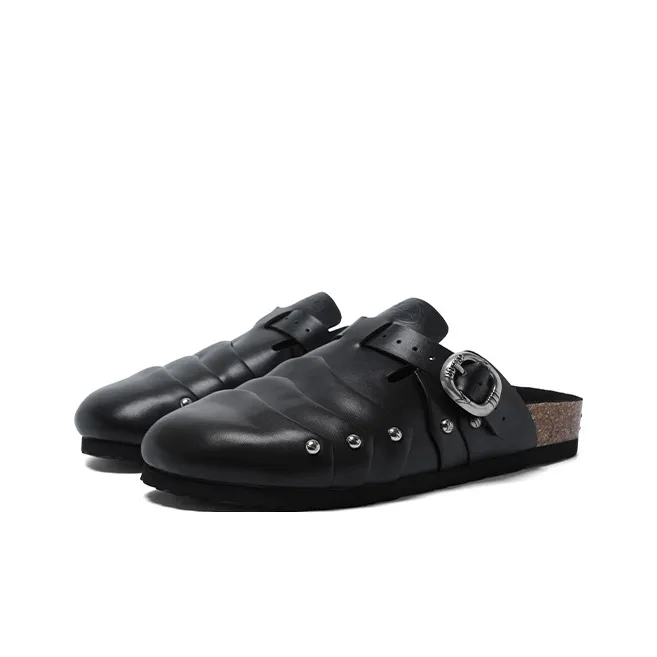 PCCVISION x BBIMP Abrasion Resistant Slip Resistant Closed Toe Slippers Unisex Black-3