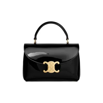CELINE Calfskin Shoulder Bag, Crossbody Bag, Handbag Women's Black
