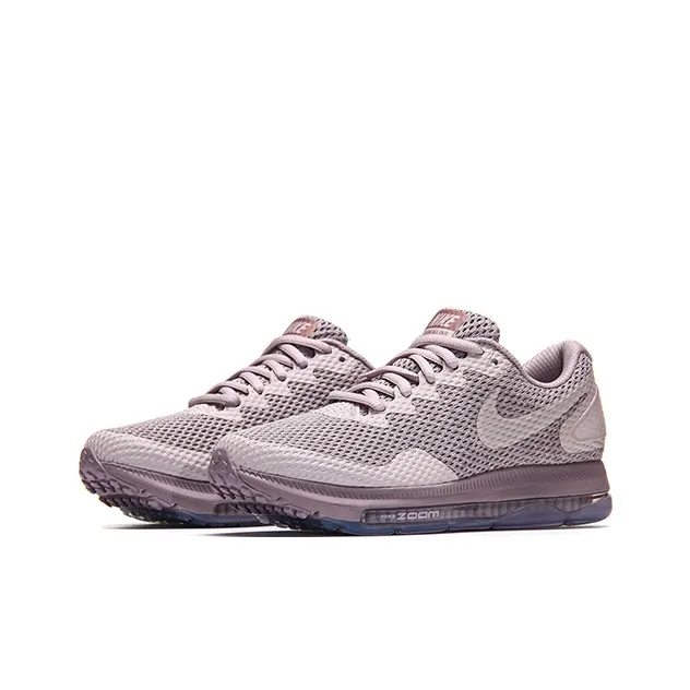 Nike All Out 2 Non slip Lightweight Low Top Air Cushion Marathon Running Shoes Women's Gray Pink-1