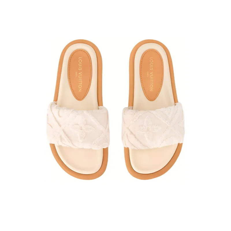 LOUIS VUITTON Bliss Slide Slippers Women's White-4