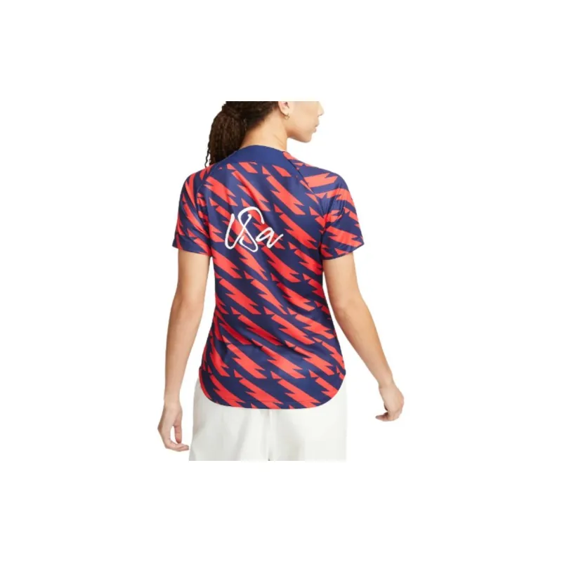 Nike USA Soccer Team Olympic Series SS24 U.S. Academy Pro Dri FIT Soccer Top Soccer Jersey Women's Speed Red-1