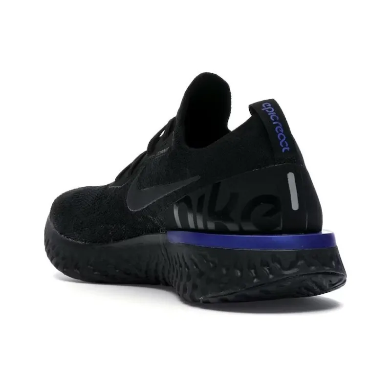 Nike Epic React Flyknit Black Racer Blue-3