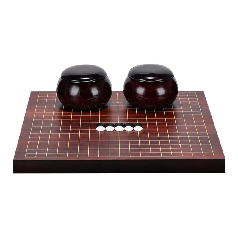 Imono Go Board Double Sided Beginner Set Genuine Yunzi Black White Chinese Chess 2 in 1 Solid Wood Board Games-3