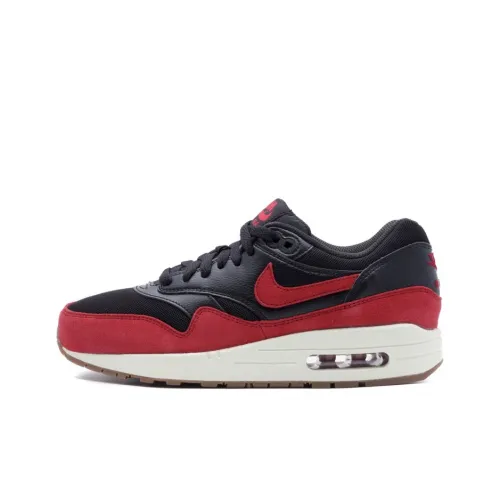 Nike Air Max 1 Black Red Sail Women's