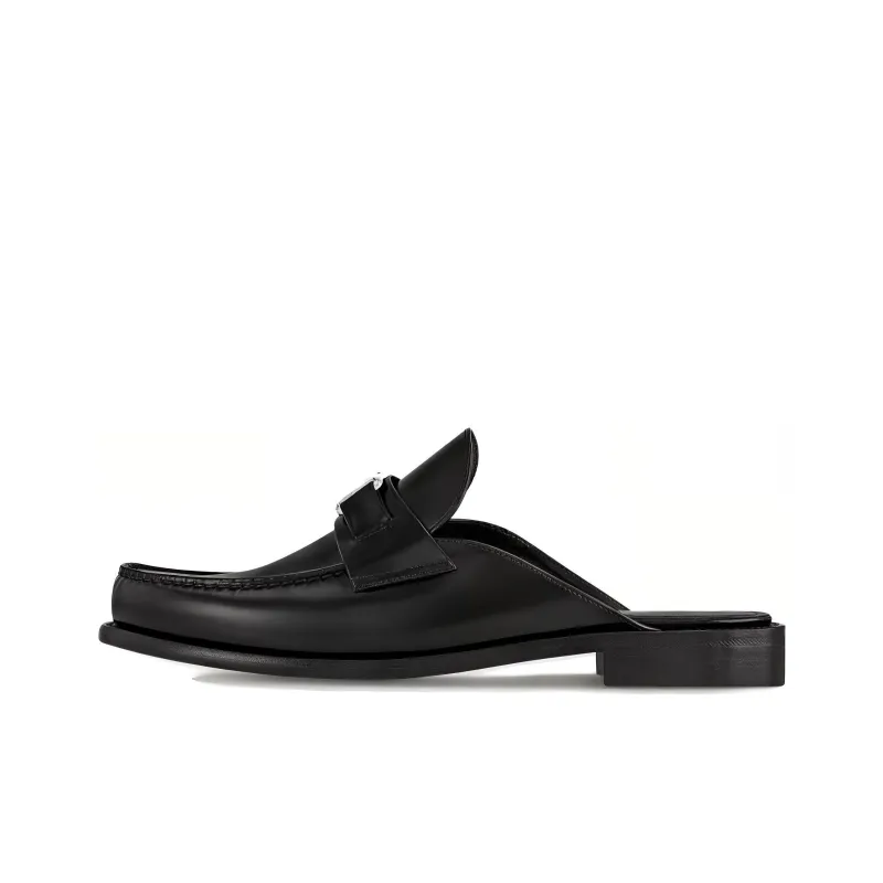 LOUIS VUITTON Major Closed Toe Slippers Men's Black-0