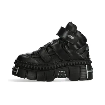 NEW ROCK High-Top Casual Shoes Unisex Black