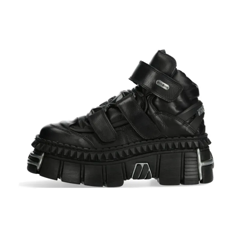 NEW ROCK High-Top Casual Shoes Unisex Black-0