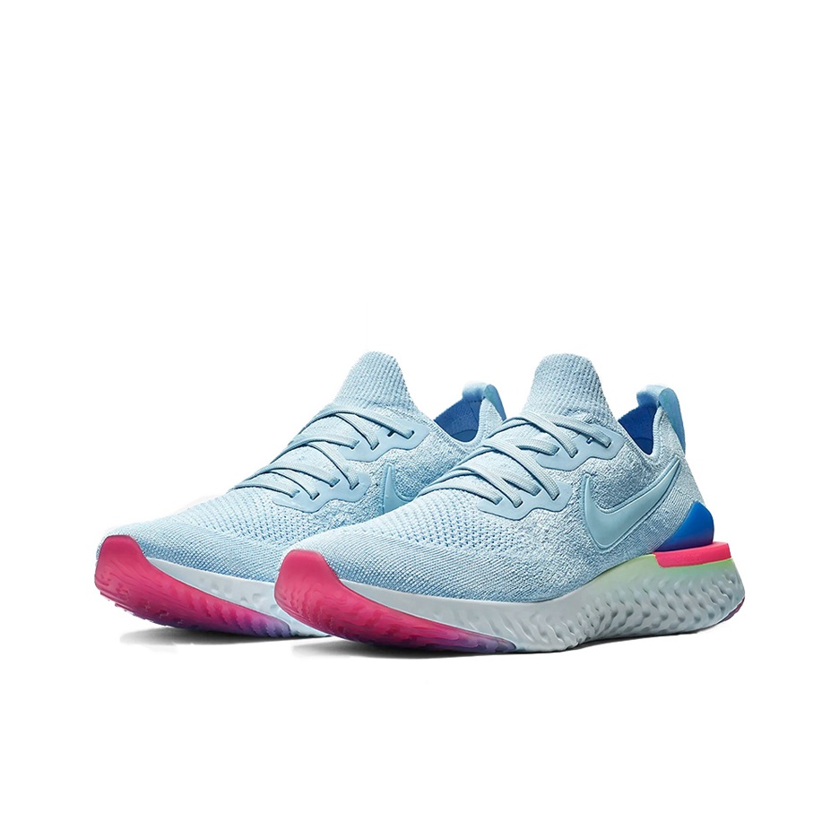 Nike epic react flyknit 2 white hydrogen blue hotsell