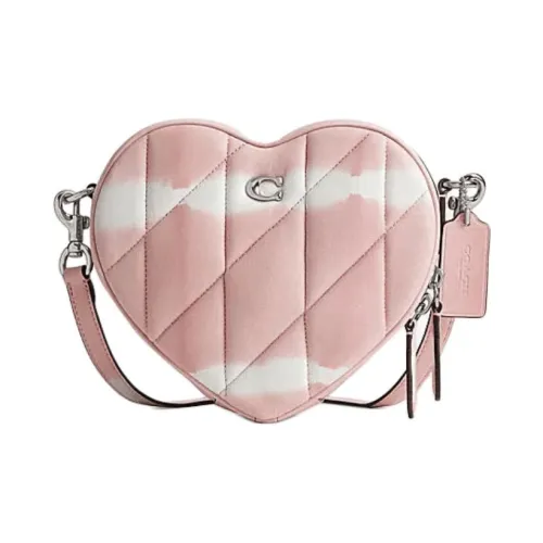 COACH Heart Sheepskin Heart Shaped Bag, Shoulder Bag, Crossbody Bag Trumpets Women's Mixed Pink