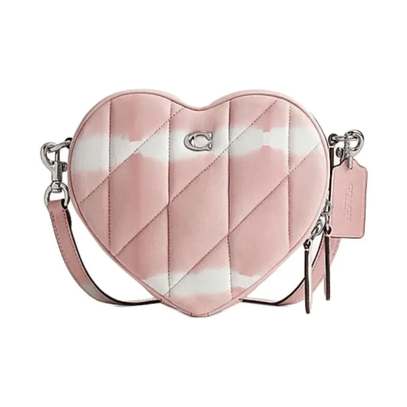 COACH Heart Sheepskin Heart Shaped Bag, Shoulder Bag, Crossbody Bag Trumpets Women's Mixed Pink-0