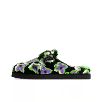 LOUIS VUITTON Rubber Sole Odor Resistant Closed Toe Slippers Men's Black Green