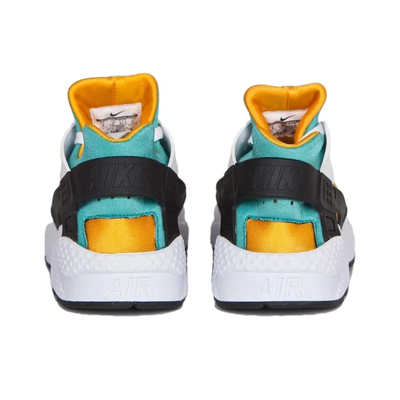 Nike Air Huarache White Turquoise Gold-3