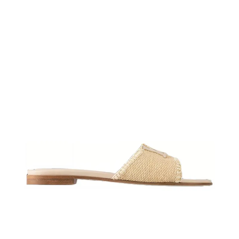 LOUIS VUITTON Capri Slide Slippers Women's Beige-1