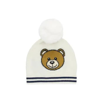 MOSCHINO Bear Intarsia Knitted Beanie