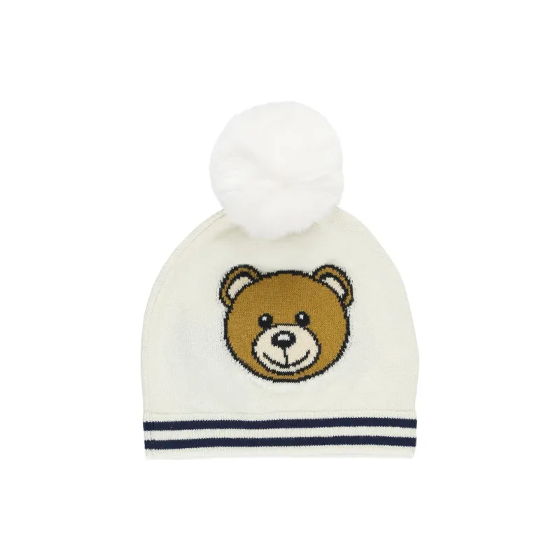 MOSCHINO Bear Intarsia Knitted Beanie-0
