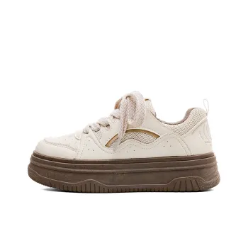 HUANQIU Abrasion-Resistant Low-Top Skateboard Shoes Women's Light Coffee