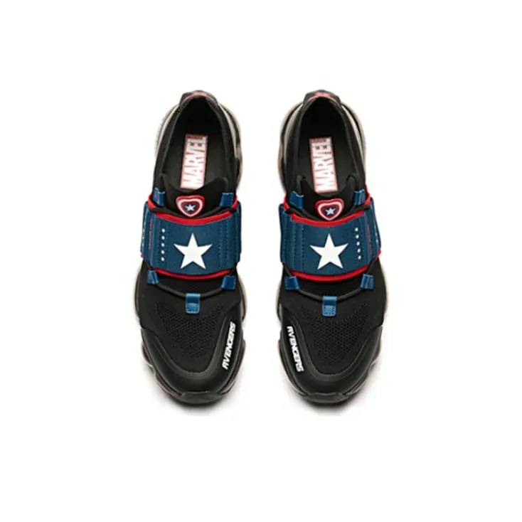 MARVEL x Anta Cushioned Slip-Resistant Low-Top Running Shoes Men's Blue-3