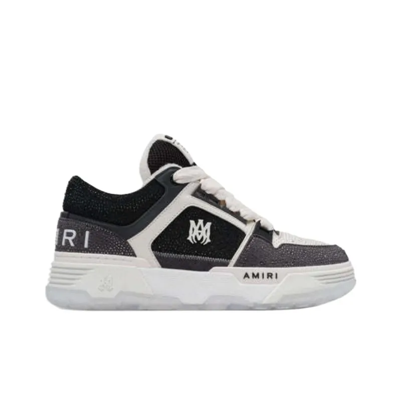 AMIRI MA 1 Low Top Skateboard Shoes Men's White Black-1