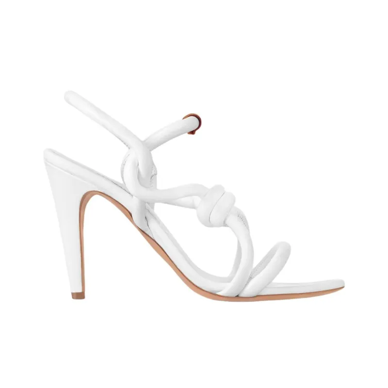 LOUIS VUITTON Rivage Strap Sandals 10cm Women's White-1