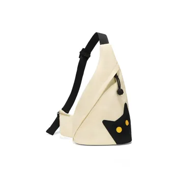 NOXXON Nylon Fabric Shoulder Bags Sling Bags Regular Women's Custard/Obsidian Black
