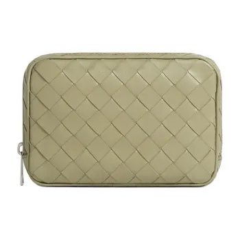 Bottega Veneta Calfskin Storage Bag Small Size Men's Travertine