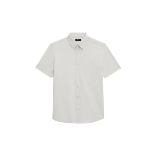 THEORY Shirts Men Stone Gray