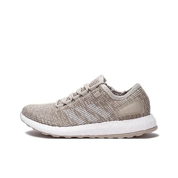 Adidas Pure Boost Cream Coloured White Shoes 'Light White'-0