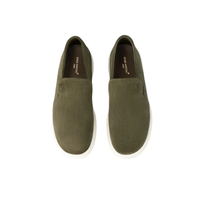 LOUIS VUITTON Pacific Coast Casual Shoes Men's Green White-3