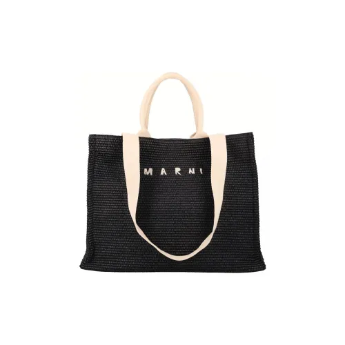 MARNI Logo Embroidered Top Handle Bag