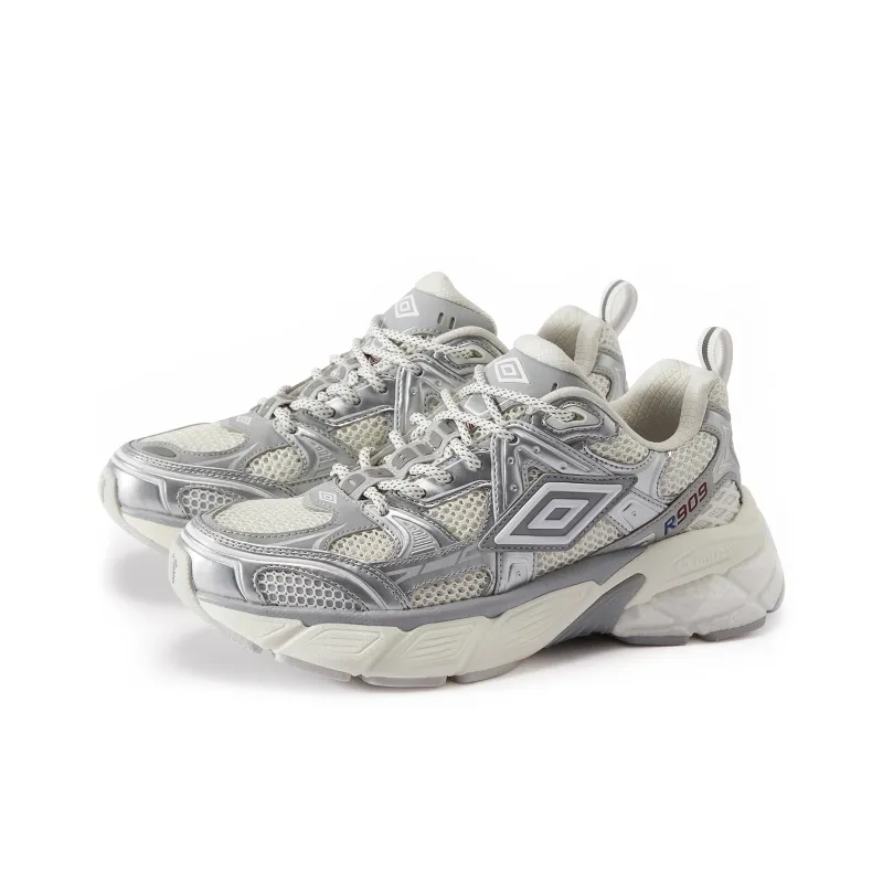 Umbro Anti-Slip Wear-Resistant Low-Top Casual Shoes Unisex Silver White-15